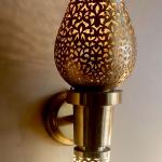 Copper wall torch