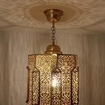 Traditional copper pendant light