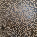 "A round copper artwork for wall decoration"