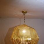Brass lamp with a modern touch
