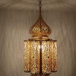 traditional copper moroccan roof lamp