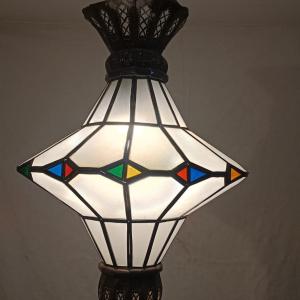 traditional black metal roof lamp with multiple colors