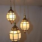 three copper roof lamp