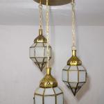 three copper roof lamp