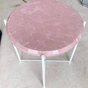 traditional moroccan zellige rose table