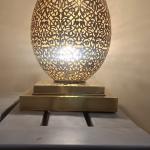 posed copper lamp with great lightening