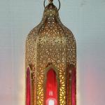 posed lanterne copper with red lightning