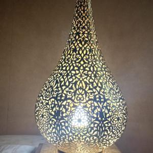 posed copper lamp