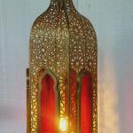 posed lanterne copper with red lightning